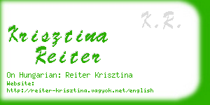 krisztina reiter business card